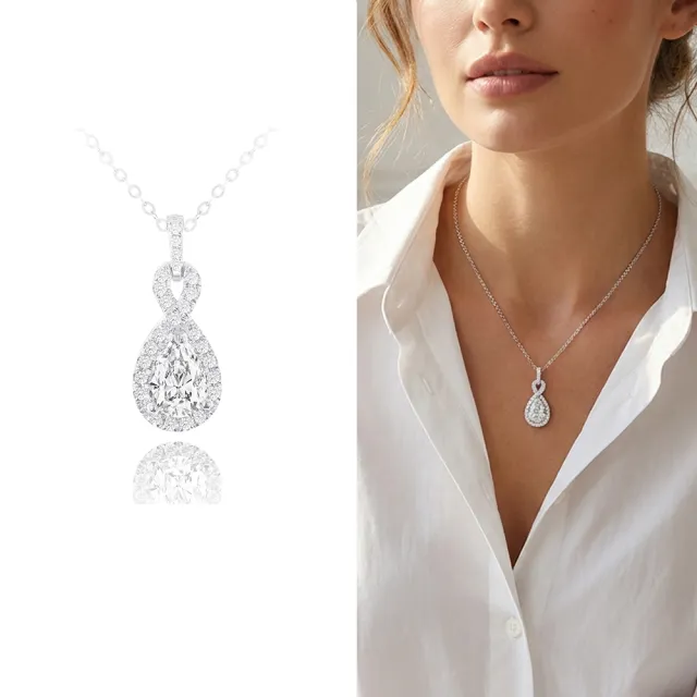 【AURORA 歐羅拉】GIA 50分 水滴形鑽石 D color SI2 天然鑽石 鑽墜 項鍊 淚光之心