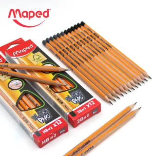 【Maped】國民三角鉛筆(12支入)多款｜HB 2B 兒童鉛筆 小學生鉛筆 附橡擦鉛筆