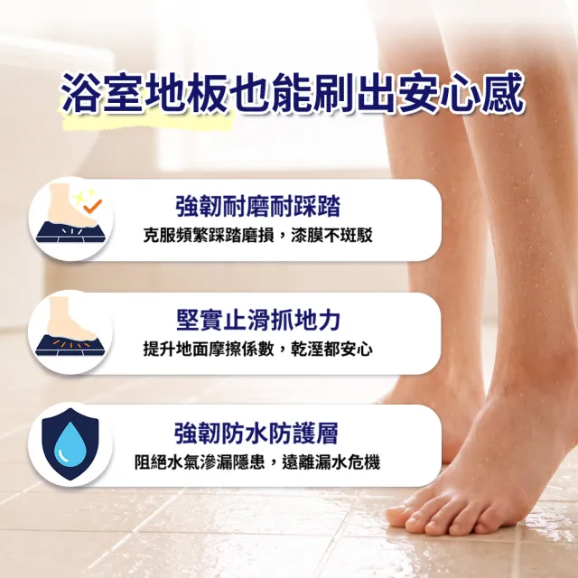 【得利】Dulux官方旗艦店★磁磚漆+地板止水漆+工具組(DIY修補 油漆 塗料)