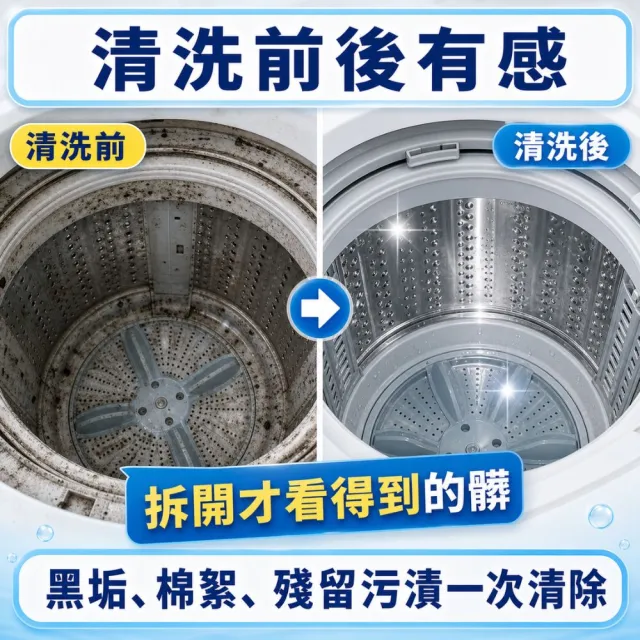 【森友家】特談★直立式洗衣機清洗卷(醫療級消毒、深層徹底洗淨)