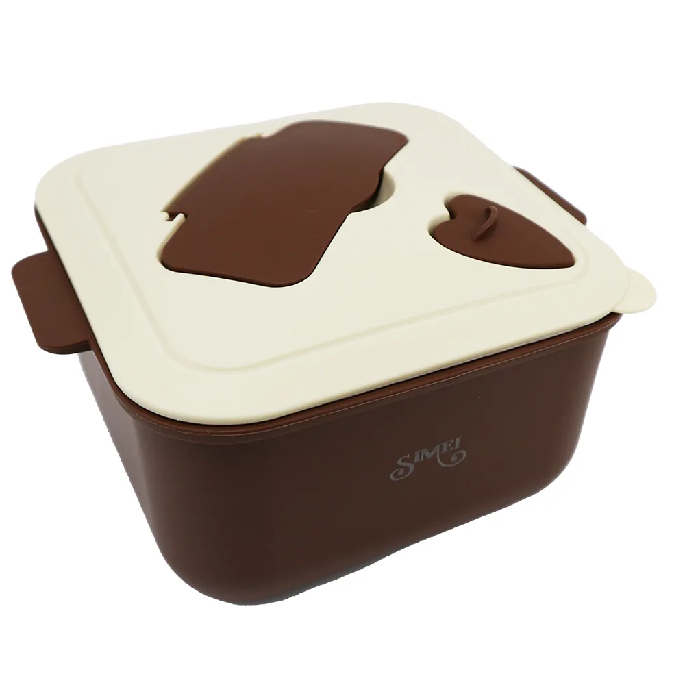 SIMEI 可微波304不鏽鋼方形泡麵碗-15cm-1入(泡麵碗)