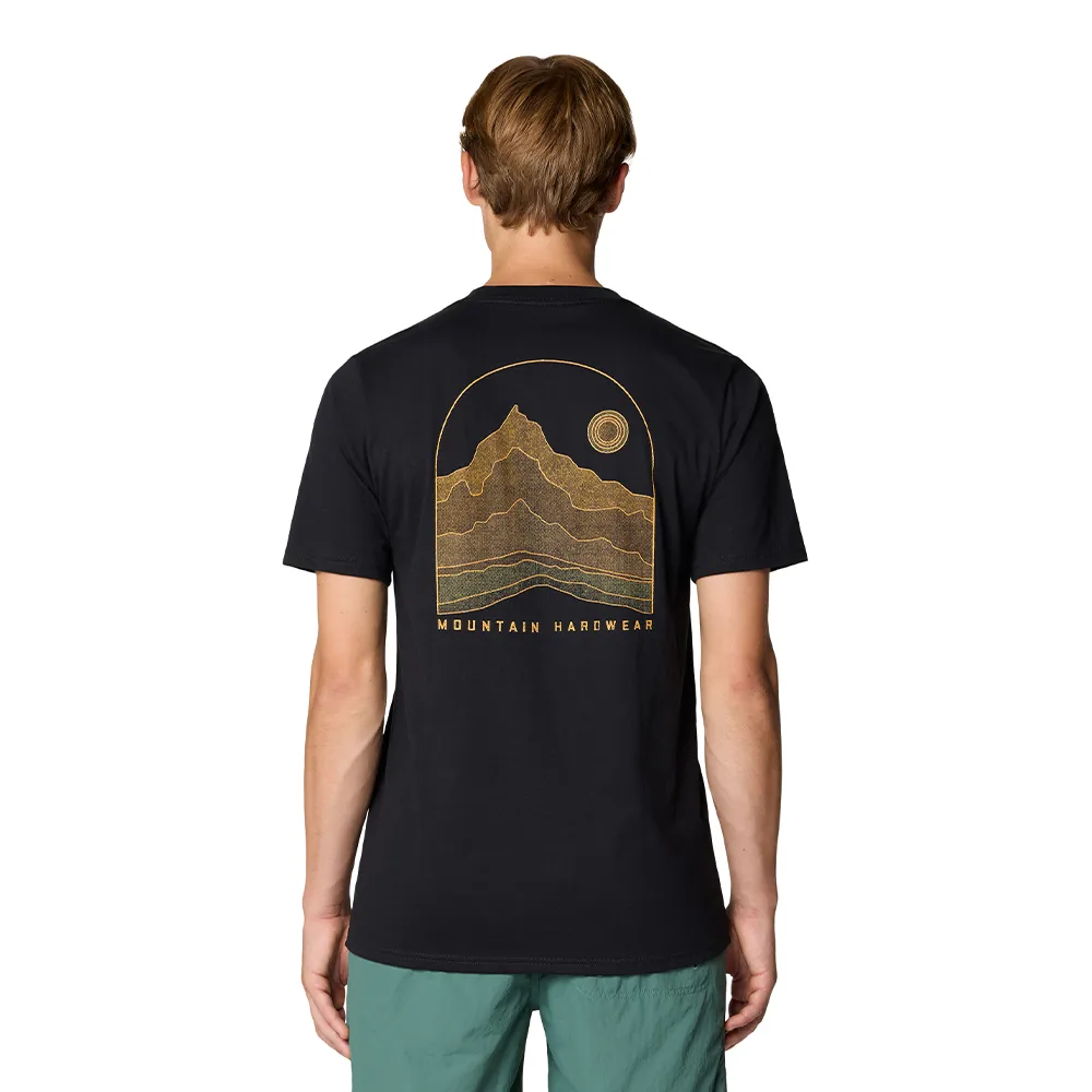 【Mountain Hardwear】Mountain Sunset™ Short Sleeve 針織棉山脈日落短袖T恤 男款 黑色 #2110781