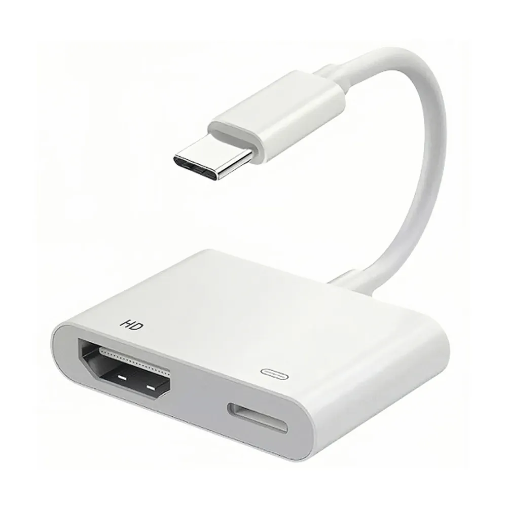 【AILEC】新版免插電Type-C轉HDMI USB-C Lightning轉HDMI(蘋果 APPLE iPhone iPad數位影音轉接線 轉接頭)