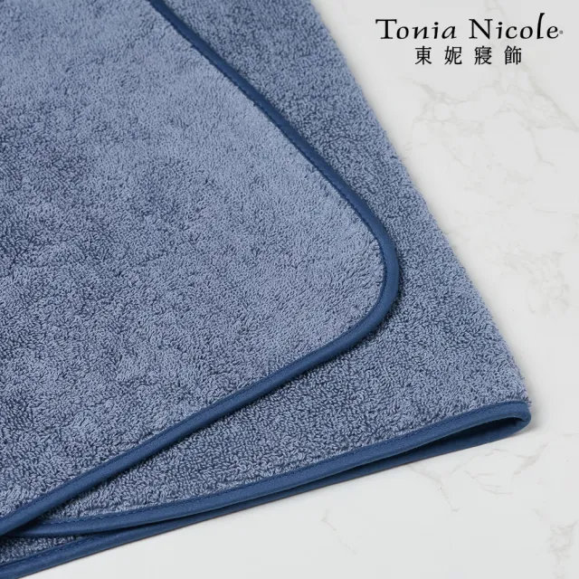 【Tonia Nicole 東妮寢飾】100%純棉親膚柔眠枕巾2入(海潮)