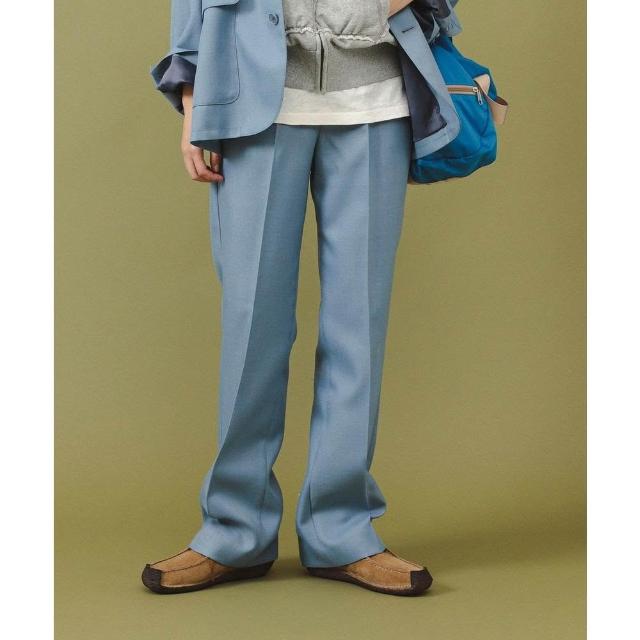 【BEAMS】官方旗艦館 BEAMS BOY / 女裝 聚酯纖維 斜紋 西裝長褲