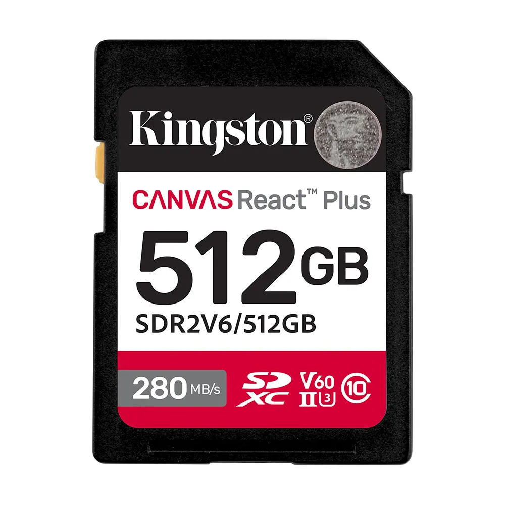 【Kingston 金士頓】512G SDXC SD U3 V60 UHS-II 記憶卡(SDR2V6/512GB 平輸)