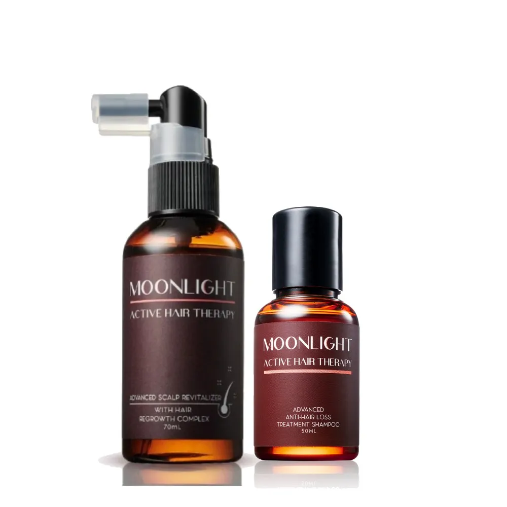 【Moonlight 莯光】進化版 豐盈生機養髮組(養髮液70mL+健髮洗髮精50mL)