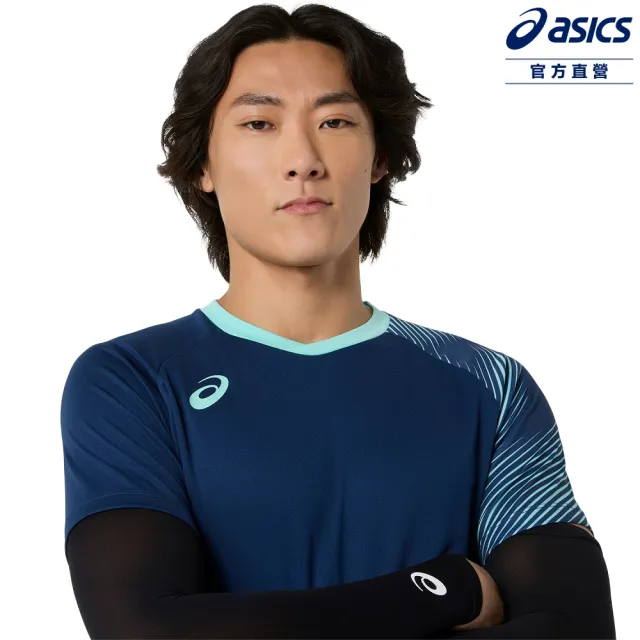 【asics 亞瑟士】排球短袖上衣 男女中性款 日本版 排球上衣 2053A281-400