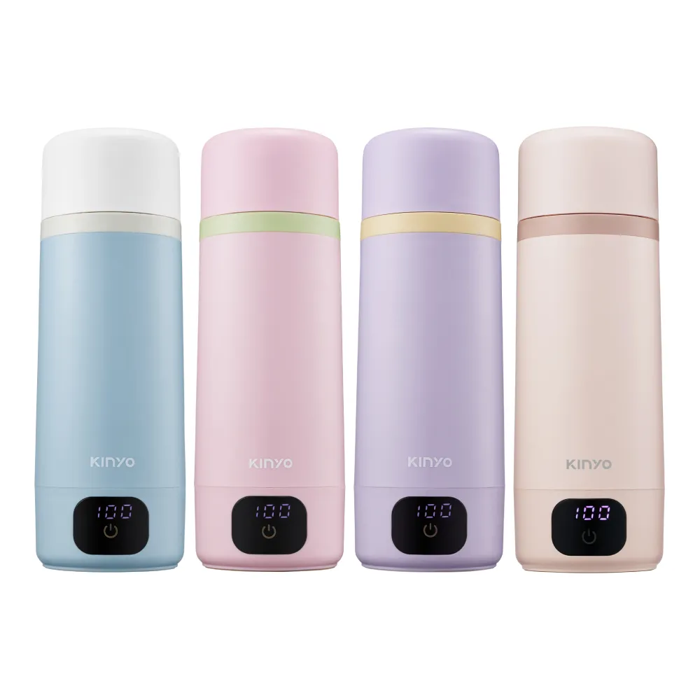 【KINYO】四季溫控快煮杯380ML 保溫杯 電熱水杯 燒水杯 加熱杯(國際電壓100-240V WV-KHP1230)