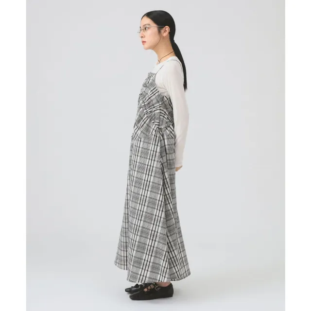 【BEAMS】官方旗艦館 Ray BEAMS / 女裝 格紋 拼接 吊帶 洋裝
