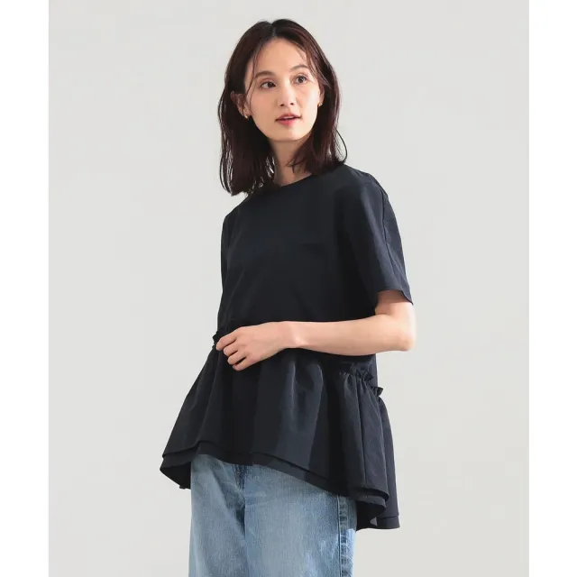 【BEAMS】官方旗艦館 Demi-Luxe BEAMS / 女裝 雙褶邊 上衣