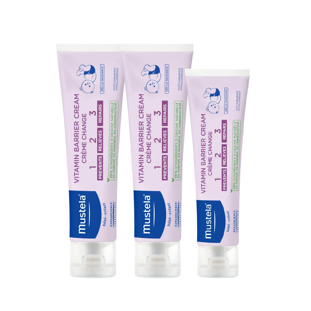 【Mustela 慕之恬廊】衛蓓欣VBC全效護膚膏3入組 屁屁膏(公司貨 台灣獨家總代理 100mlX2入＋50mlX1入)