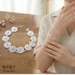 【海洋盒子】歲月靜好.平安銅鼓S990純銀手鍊.附贈禮盒