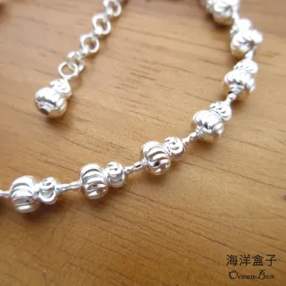 【海洋盒子】開運招財葫蘆S990純銀手鍊.附贈禮盒