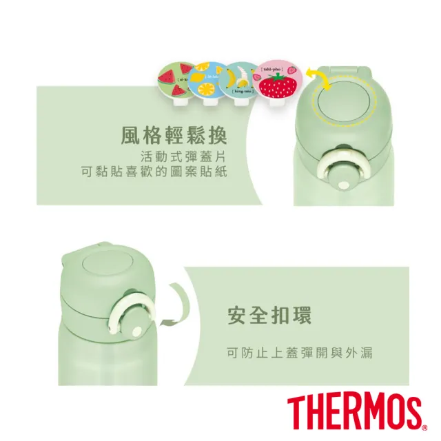 【THERMOS 膳魔師】不鏽鋼輕巧變彈蓋真空保溫瓶500ml(JNR-502SN-MG)