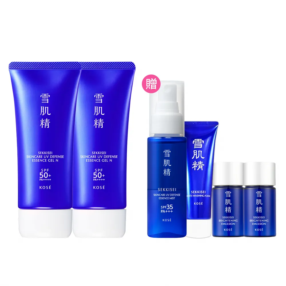 【KOSE 高絲】雪肌精 輕水感全效防曬凝膠90gx2入組(大谷翔平防曬新升級)