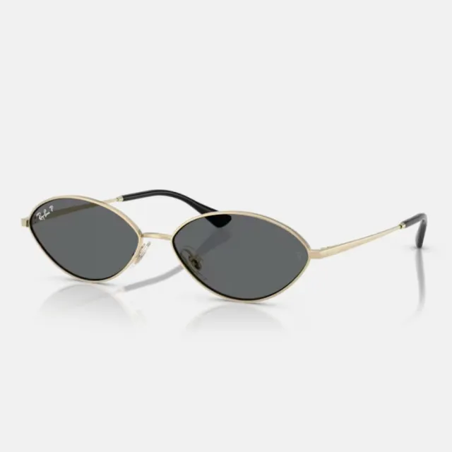 【RayBan 雷朋】Jennie同款 橢圓金屬偏光抗UV太陽眼鏡(RB3757-004/2V、921381 56、59mm)