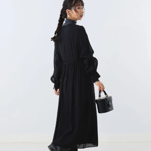 【BEAMS】官方旗艦館 Demi-Luxe BEAMS / 女裝 緹花 透膚 洋裝
