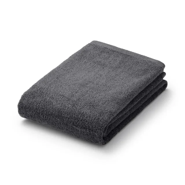 【MUJI 無印良品】棉圈絨雙線織小浴巾/可吊掛(柔白/灰色/綠色/粉米/墨黑)成品尺寸:W60×L120 cm