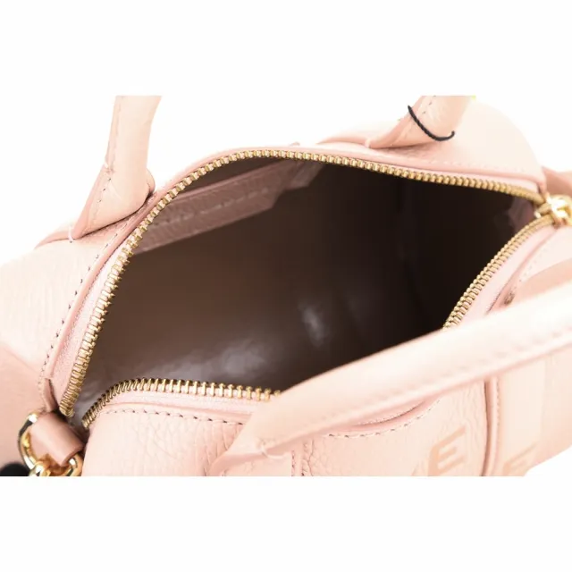 【MARC JACOBS】MJ Duffle 迷你款 粒面牛皮 手提/斜背圓筒包(裸粉色 兩用包)