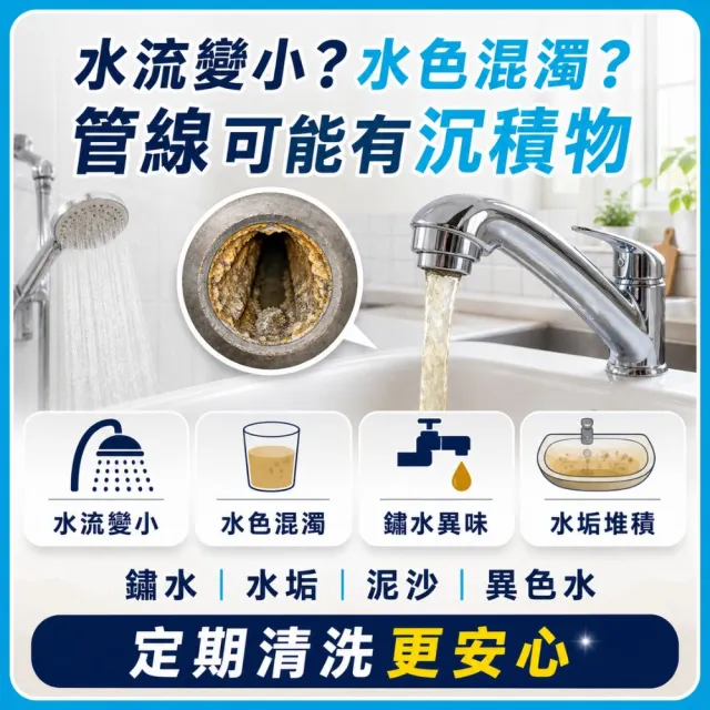 【森友家】特談★全戶給水管清洗券(1衛浴+1廚房)大樓/華夏/公寓(日本專利無毒洗淨)
