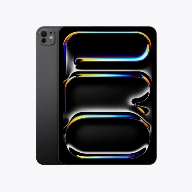 【Apple】2025 iPad Pro M5晶片/13吋/WiFi/256G 平板電腦(三折筆槽殼+鋼化保貼組)