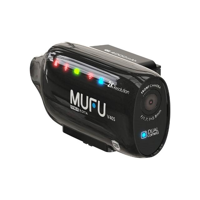 【MUFU】V40S 極光機 雙鏡頭機車行車記錄器-側邊款｜2K 一扣即錄｜Gogoro/外送首選 (贈64GB記憶卡)