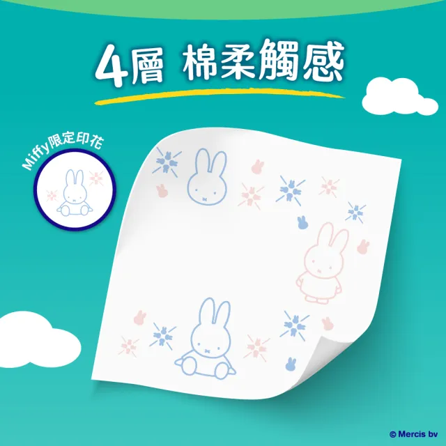 【TEMPO】Miffy限定版 四層迷你紙手帕7抽*18包(袖珍包/加厚/不掉屑)