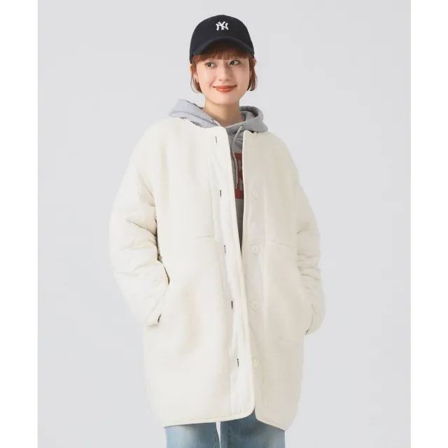 【BEAMS】官方旗艦館 Ray BEAMS / 女裝 羊羔絨 絎縫 雙面穿 大衣