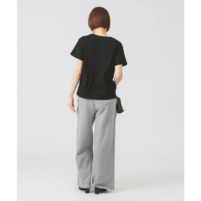 【BEAMS】官方旗艦館 Ray BEAMS / 女裝 不對稱 抓皺 荷葉邊 T恤