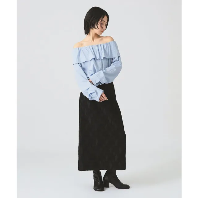 【BEAMS】官方旗艦館 Ray BEAMS / 女裝 起毛 蕾絲 窄版 長裙