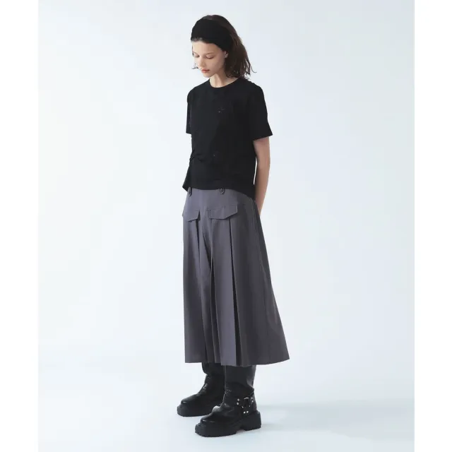 【BEAMS】官方旗艦館 Ray BEAMS / 女裝 不對稱 打褶 寶石 T恤