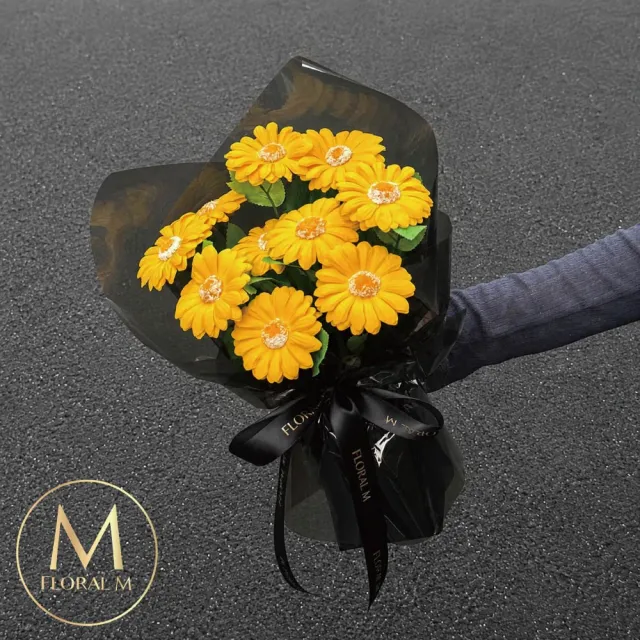 【Floral M】最好的祝福陽光非洲菊小型香水花束(情人節花束/告白禮物/求婚花束/香水花束/生日花束)