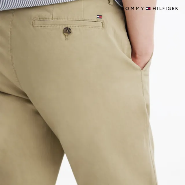 【TOMMY HILFIGER】官方旗艦館TH Flex Denton 棉質斜紋長褲 裸色