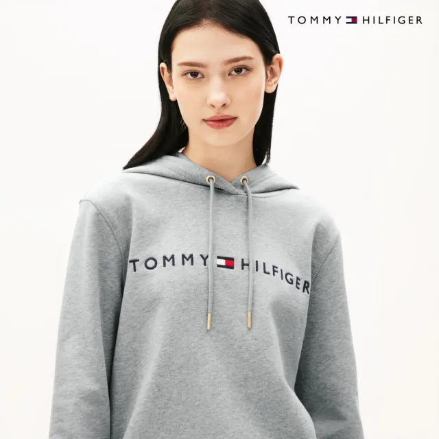 【TOMMY HILFIGER】官方旗艦館基本款 Hilfiger 連帽衫 灰色