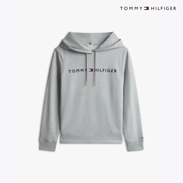 【TOMMY HILFIGER】官方旗艦館基本款 Hilfiger 連帽衫 灰色