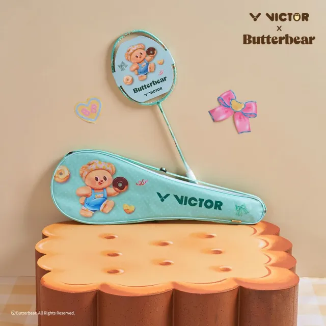 【VICTOR 勝利體育】VICTOR x Butterbear聯名系列羽球拍(TK-BUTTER BEAR R R 薄荷綠)