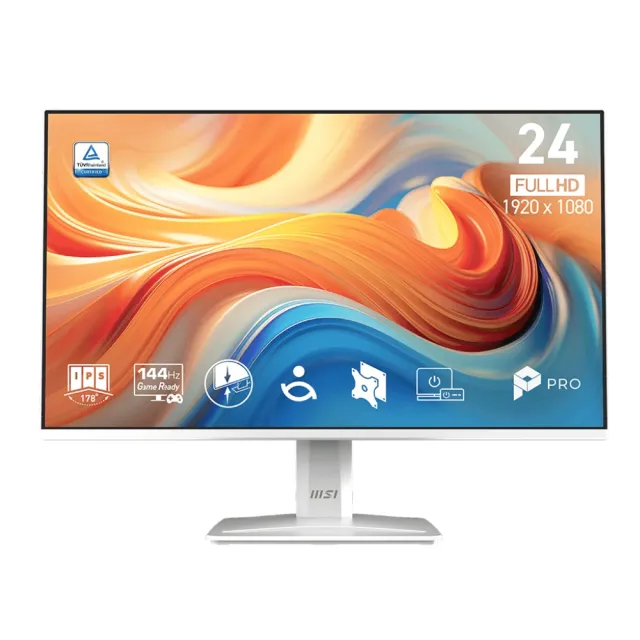【MSI 微星】PRO MP243W E14 24型 IPS 144Hz 平面美型商用螢幕(EyesErgo技術/HDMI/內建喇叭)