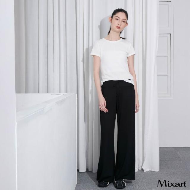 【Mixart】寬褲 長褲 逸緻律動 高垂墜機能運動寬褲(共兩色)