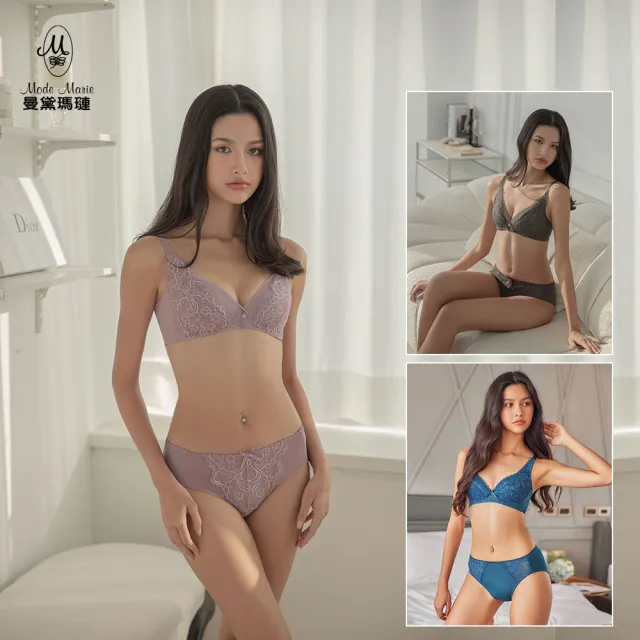 【曼黛瑪璉】3套組-無鋼圈內衣 B-E罩杯