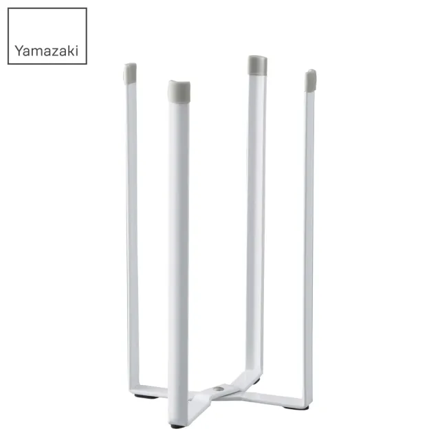 【YAMAZAKI】Plate多用途支撐架-L-白(收納架/置物架/杯架/垃圾袋架/瀝水架) 