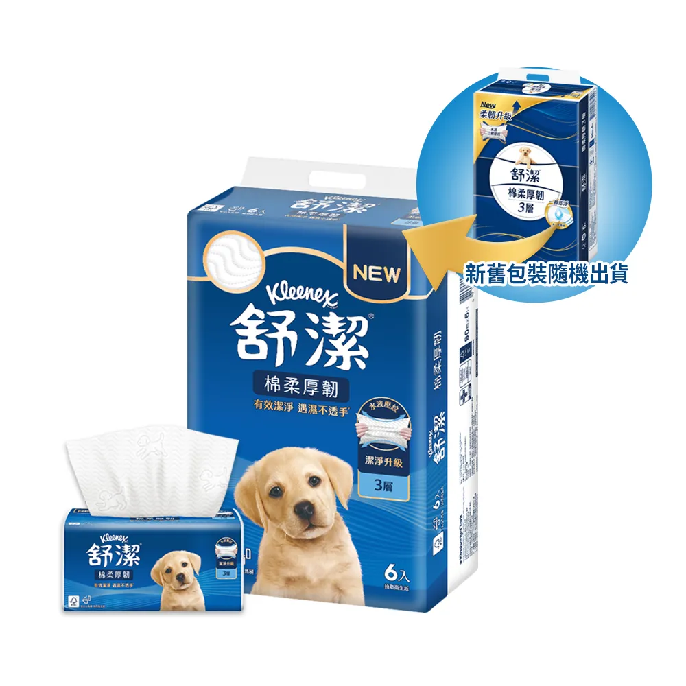【Kleenex 舒潔】棉柔厚韌三層抽取衛生紙 90抽x48包/箱 箱購(三層衛生紙)