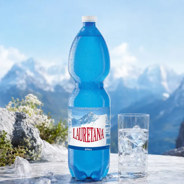 【LAURETANA 蘿莉塔娜】義大利 天然冰河水 塑膠瓶 1500mlx6入(冰河水 收縮膜 官方直營)