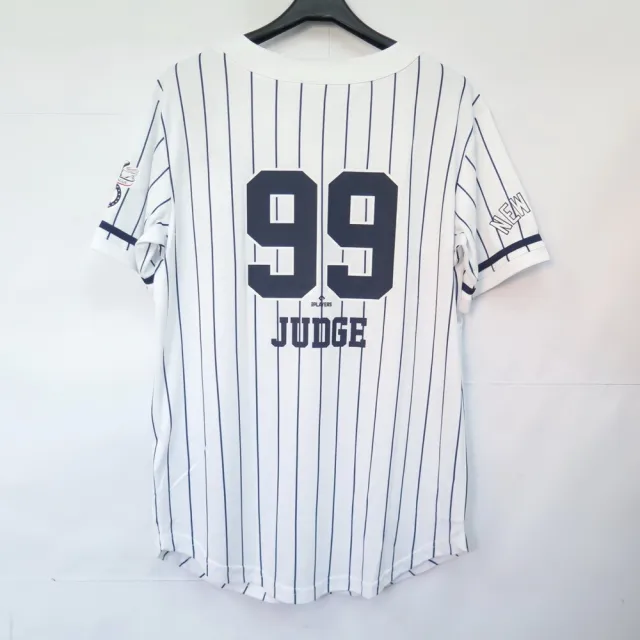 【FANATICS】MLB棒球衣 JUDGE 99 法官 洋基隊 經典白條紋 (MBPJS525226WH1)