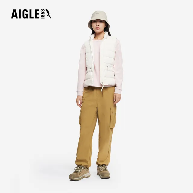 【AIGLE】女 抗UV涼感長袖T恤｜AG-5A251A025 淡粉紅(女裝 抗UV 防曬 涼感衣 女 T恤 長袖T恤)