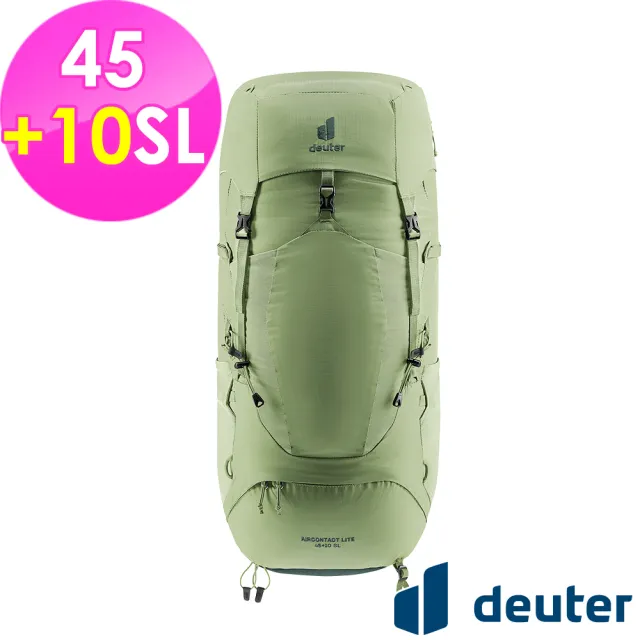 【deuter】AIRCONTACT LITE拔熱式透氣背包45+10SL(3340223綠/長途朝聖/徒步旅行/旅遊/戶外活動)