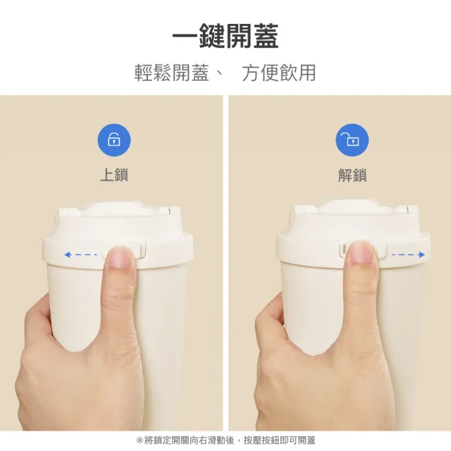 【LocknLock 樂扣樂扣】超值二入組 官方直營 韓風瓷感彈蓋不鏽鋼咖啡杯 550ml