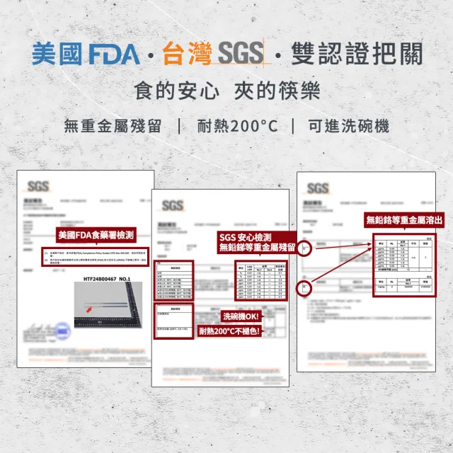 【mo select】買一送一-享筷台灣製316不鏽鋼防滑六角筷-5雙x2組(mo選/筷子/抗菌/餐具/抗菌餐具/316不鏽鋼)