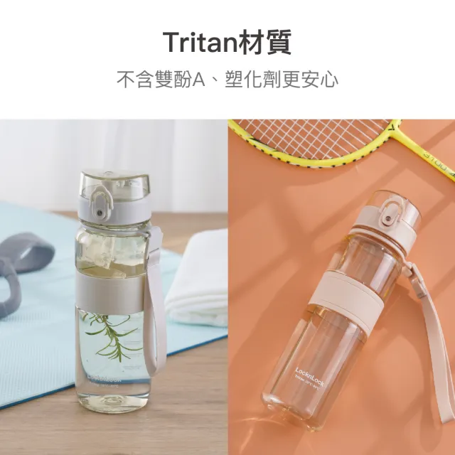 【LocknLock 樂扣樂扣】超值二入組 官方直營 Tritan優質彈蓋提帶水壺 1000ml(三色任選/Tritan材質/水壺)