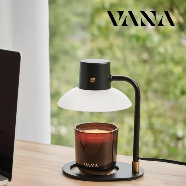 【VANA】極簡北歐香氛暖燈｜無火安全融蠟｜可調光定時｜延長蠟燭使用｜KOS No.11 靜謐黑